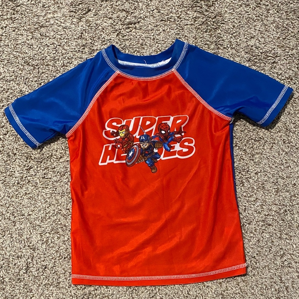 Marvel Superheroes Red and Blue Rashguard